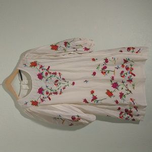 Zara embroidered dress XS
